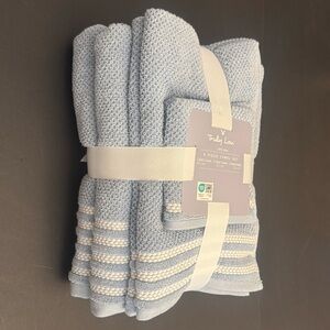 6pc TRULY LOU 100% Cotton Bath Towel Set - Chambray17